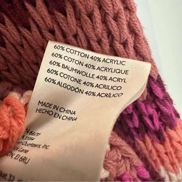 Free People Cropped Sweater Pink Knit Boho Casual Fall Indie Size Extra Small - Picture 6 of 9